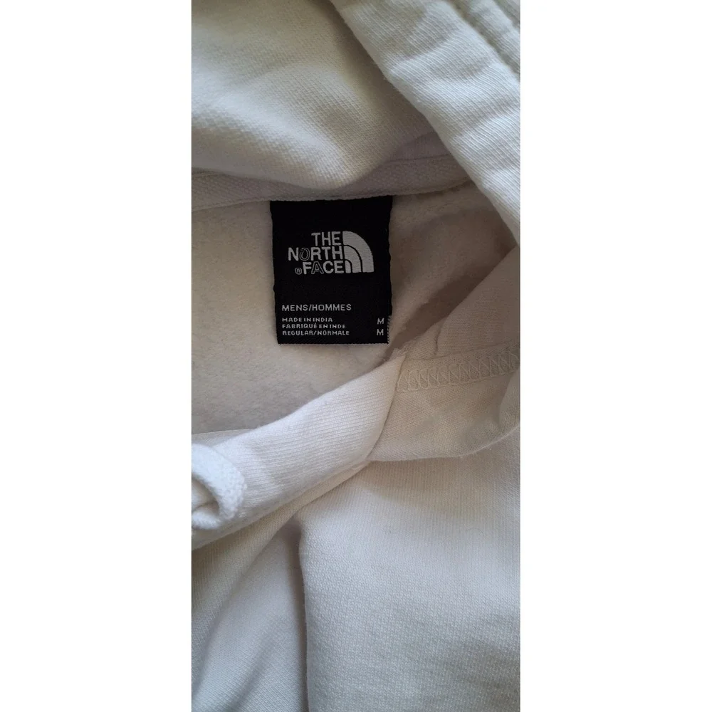The North Face Mens Cream Off White Embroidered Logo Hoodie Pullover NF0A7UNW M